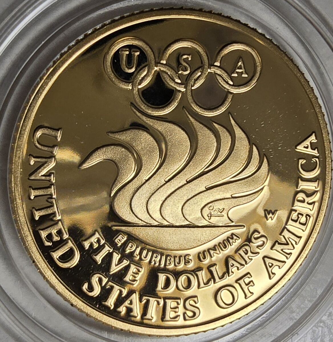 1988 W Liberty Seoul Olympic DCAM Proof Commemorative $5