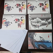 5  Japanese Illustration Holiday Greeting Card by UCHIDA