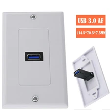 1 Port USB3.0 Wall Face Charger Outlet Plate Power Adapter Socket Coupler