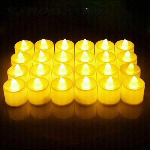 120/96/48/24X LED Tea Light Tealight Candle Flameless Wedding Party Home Battery - Picture 7 of 22