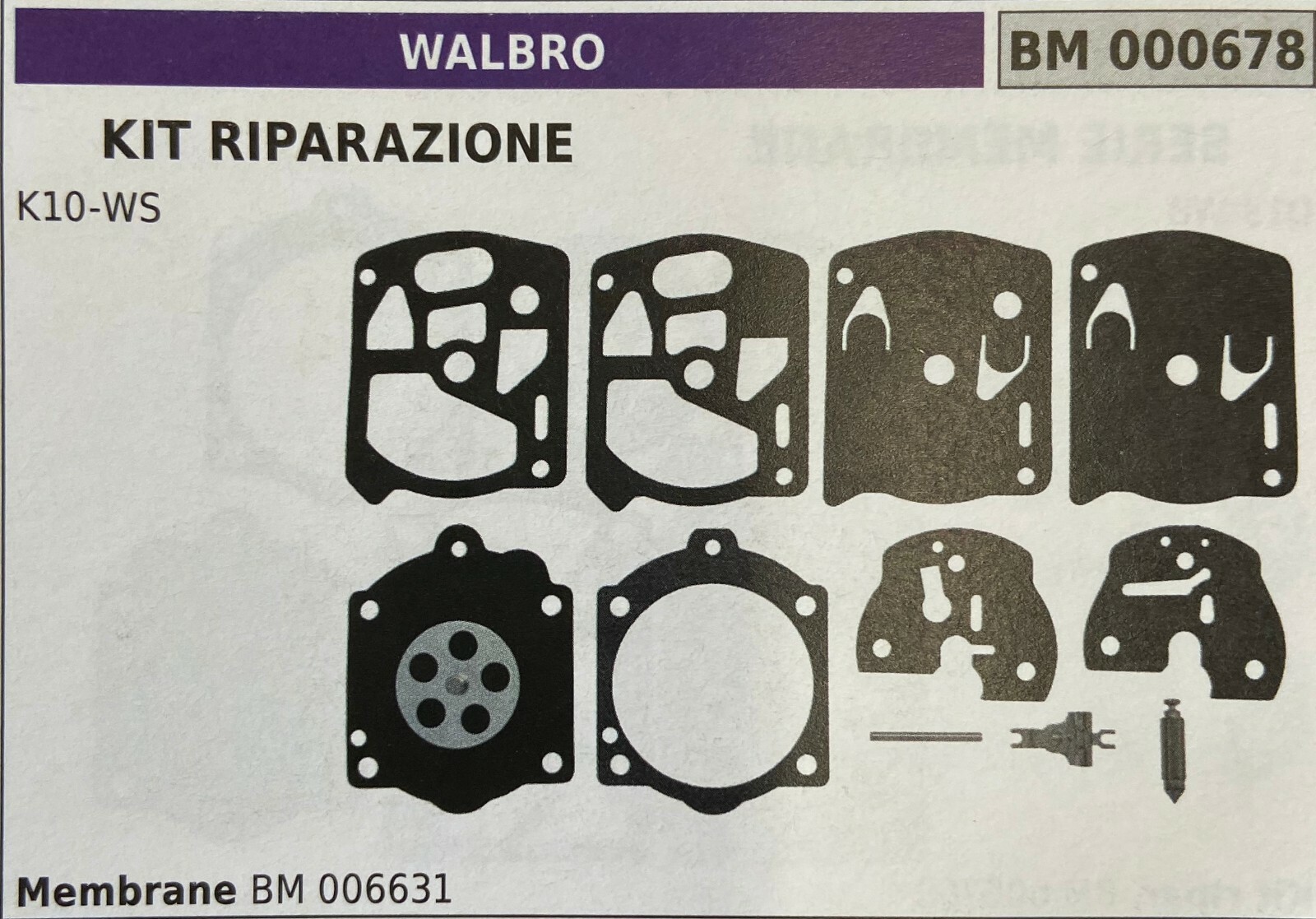 Membrana e Kit Riparazione Walbro BM000678 | Ricambi Originali Motosega