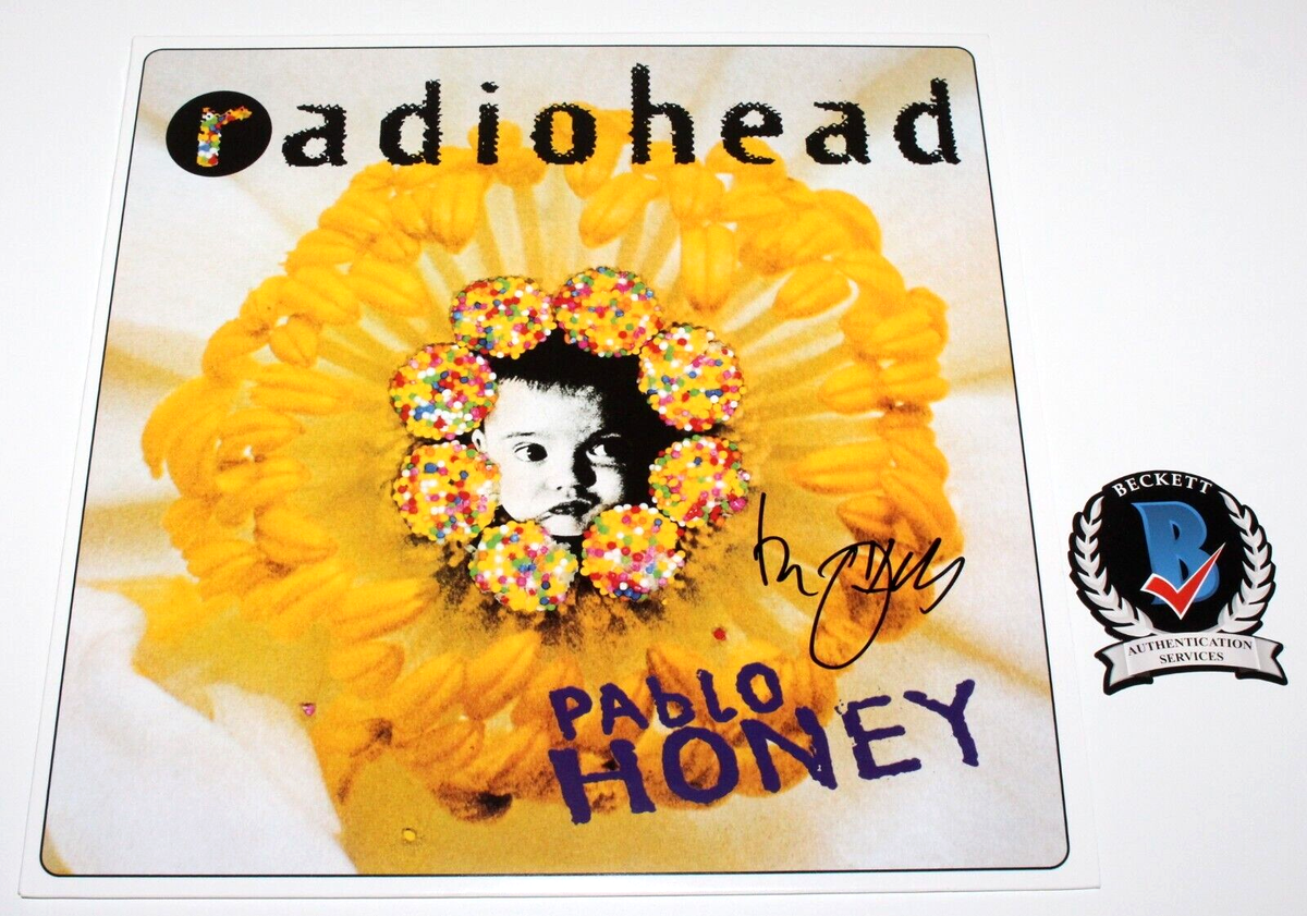入手困難 Thom Yorke Radiohead LP レコードRecord THOM YORKE SIGNED RADIOHEAD 'PABLO HONEY' ALBUM VINYL RECORD LP