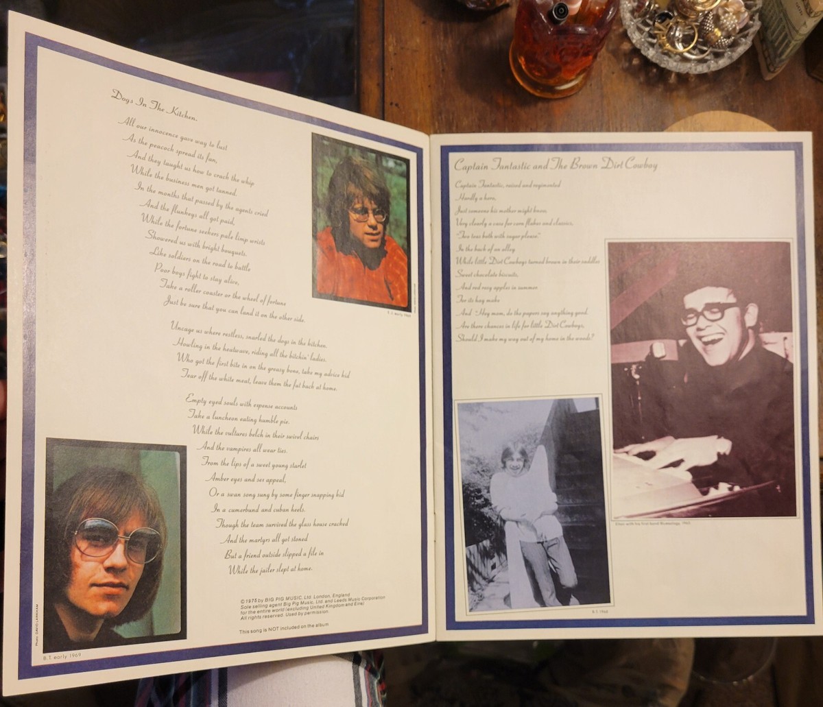 Elton John LYRICS Booklet Vintage 1975 | eBay