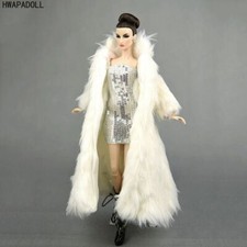 1/6 Accessories Fashion Clothes Set For 11.5in Girl Doll White Coat Silver Dress