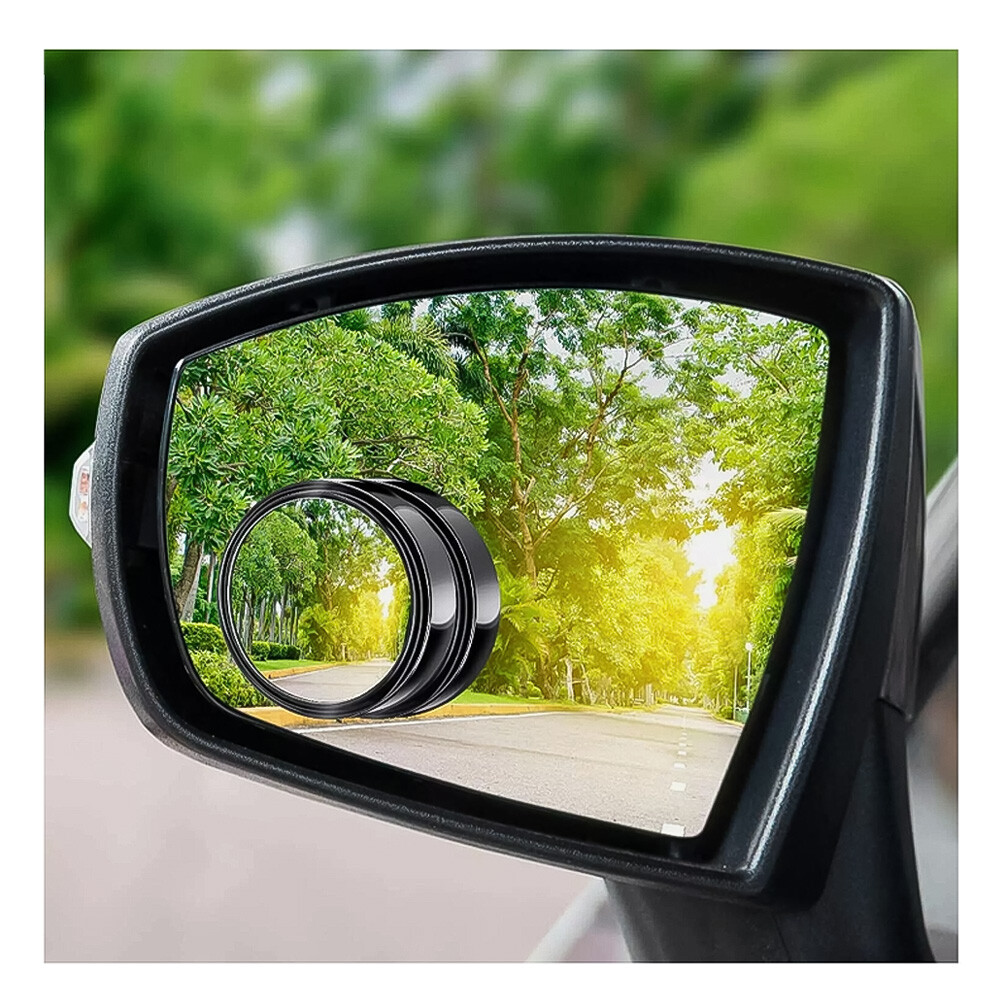 2PCS Side Rear View Mirror Blind Spot Mirrors Round HD Glass Convex 360° For Car