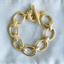 Julie Vos Alligator Gold Link Bracelet Without dust bag / card