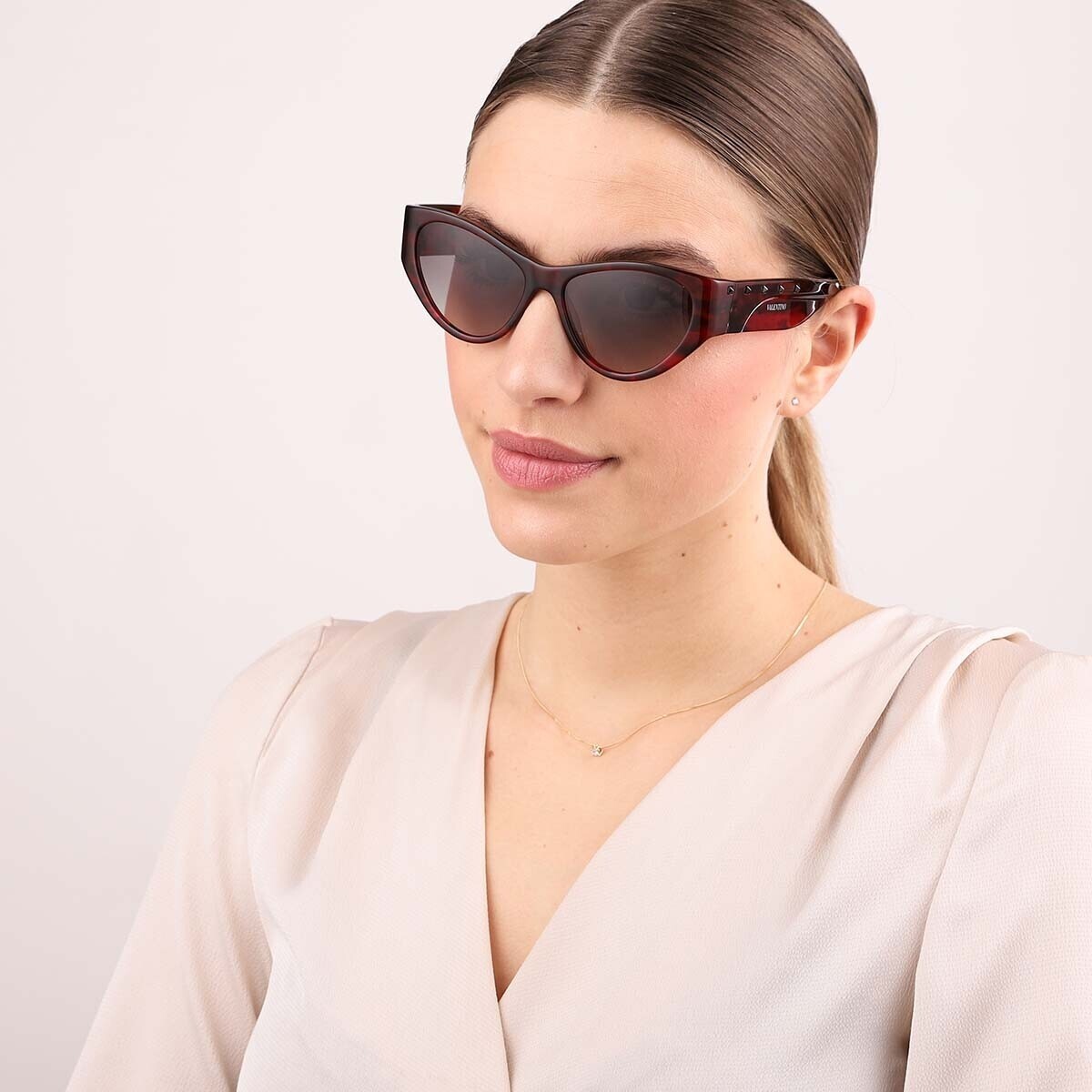 Valentino Rock stud Cat Eye Sunglasses 0VA4071 New In