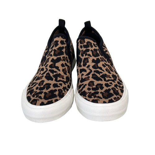 Gypsy Jazz So Fly Knit Leopard Sneakers Slip On Platform Black Brown Womens 6 - Picture 5 of 8