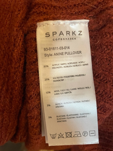 Sparkz Womens Anine Pullover Sweater Brown Long Sleeve Stretch Ribbed L New - Picture 5 of 6