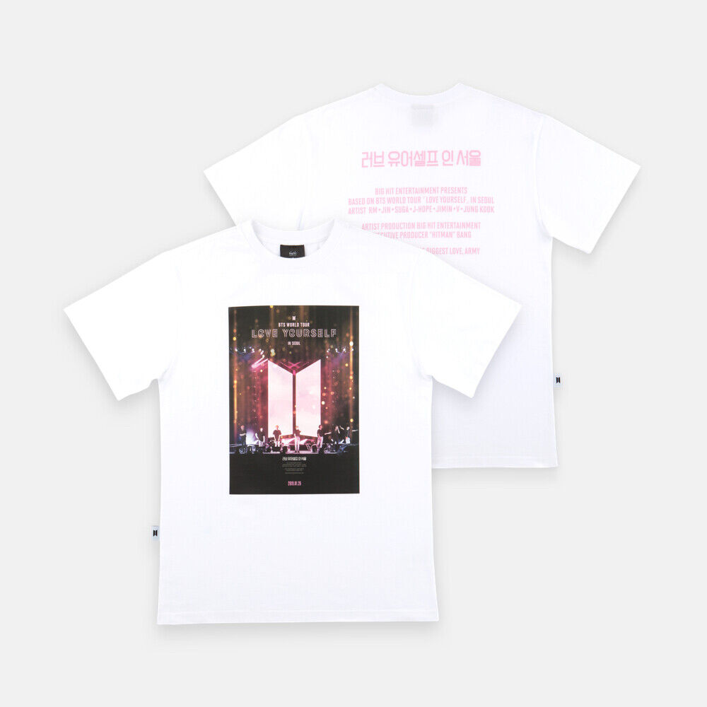 BTS WORLD TOUR LOVE YOURSELF IN SEOUL OFFICIAL MD T-SHIRT WHITE_PT NEW