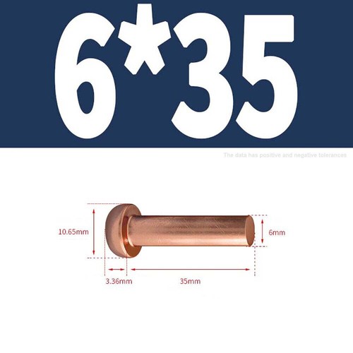 M1.5 M2 M2.5 M3 M4-M8 Solid Copper Round Pan Head Rivets DIN660 Nut Hammer Rivet - Picture 77 of 90