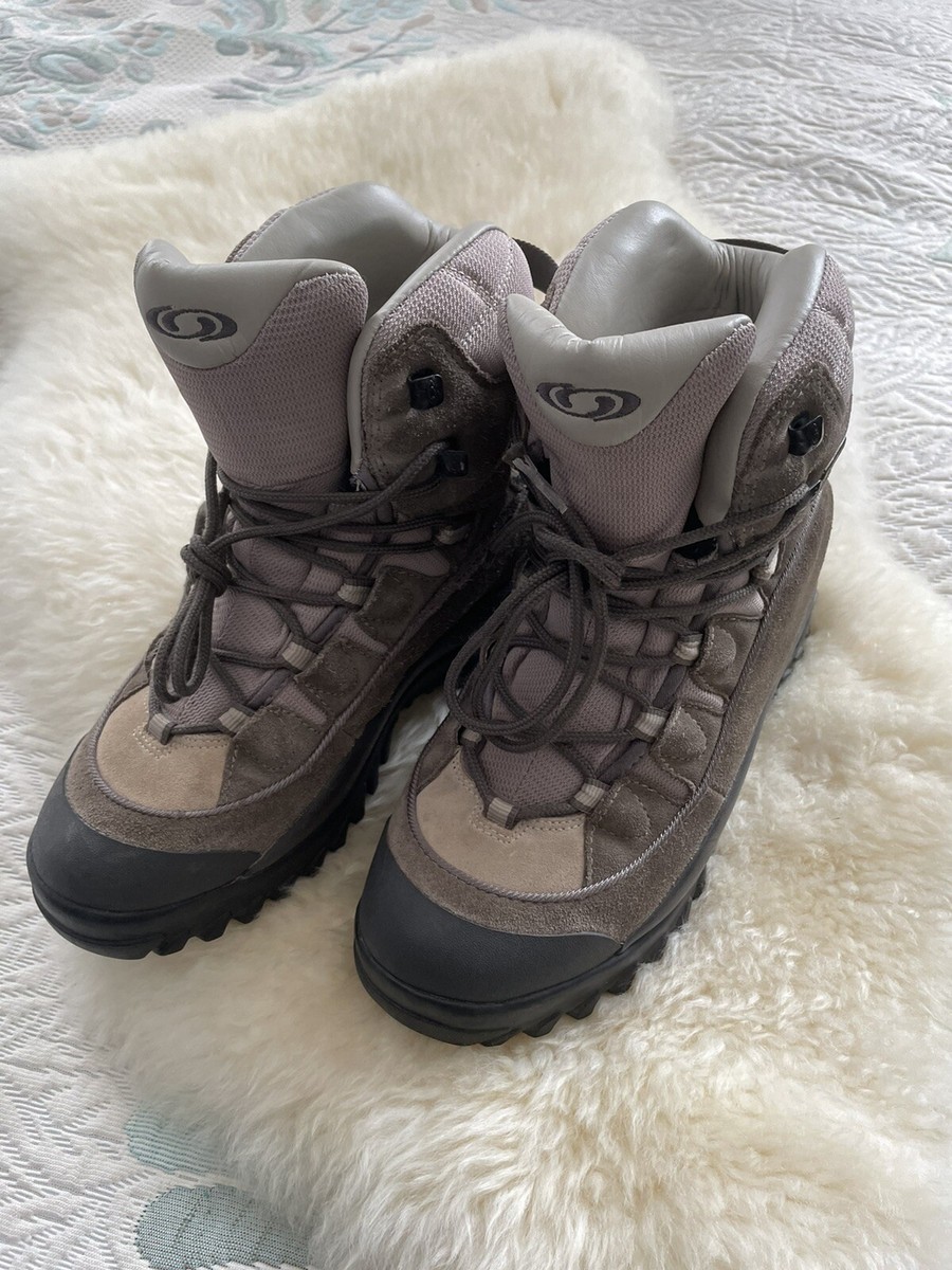 Brown SALOMON Gore-Tex Contagrip Ski Hiking Trail Boots Men’s ½ Fits Like 