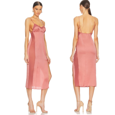 Free People X Intimately FP City Cool Midi Slip Dress Mesh Panel Size  Medium NWT | eBay