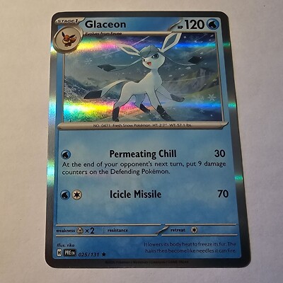 Pokemon Glaceon 025/131 Prismatic Evolutions Holo Rare Pokemon Card NM | eBay Pokemon Glaceon 025/131 Prismatic Evolutions Holo Rare Pokemon Card NM | eBay