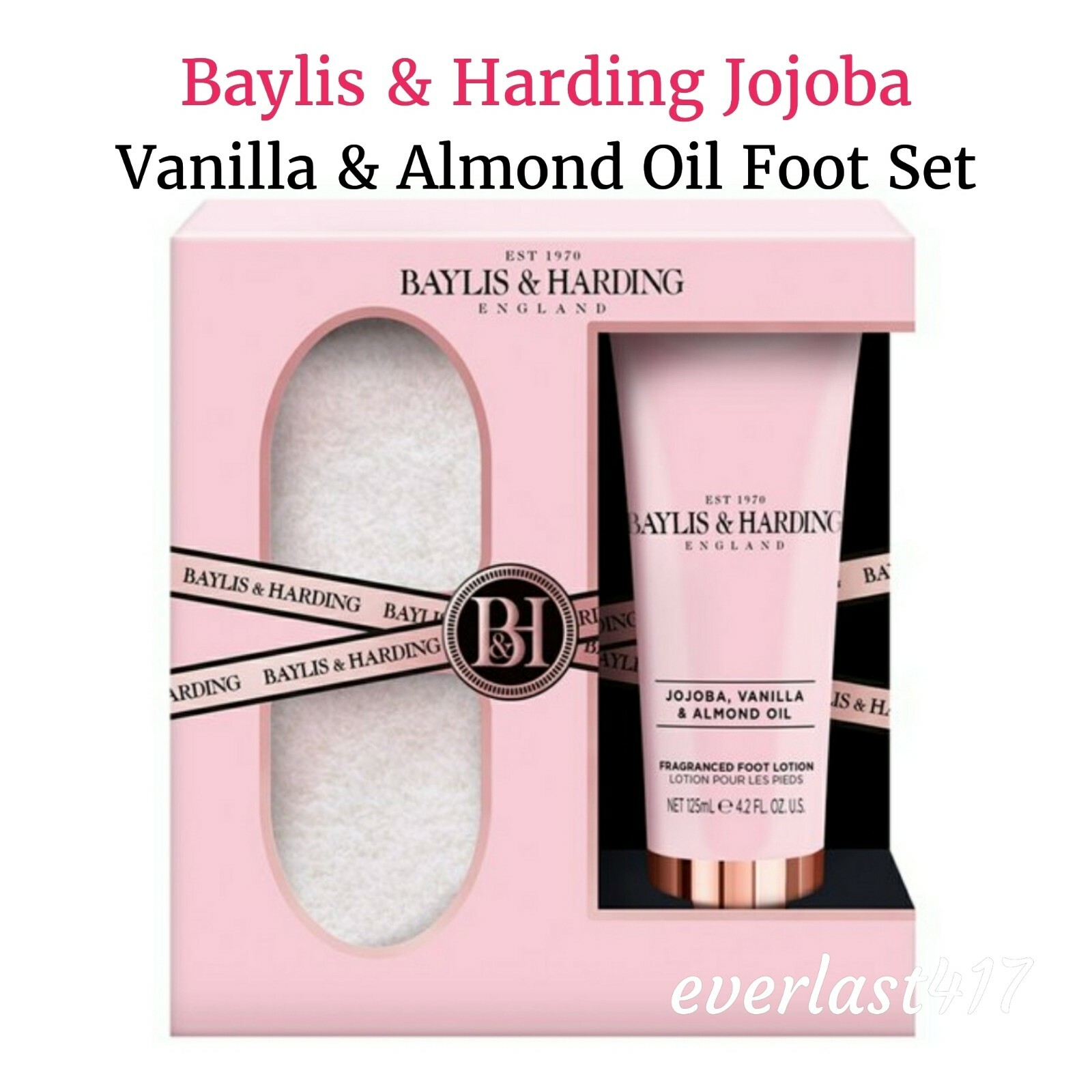 Baylis Harding Jojoba Vanilla Almond Oil Foot Socks Lotion Gift Set Nourishing