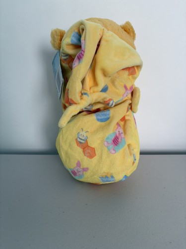 Disney Babies Winnie The Pooh Plush Stuffed Doll Yellow Blanket 10” Disney Store - Picture 9 of 17
