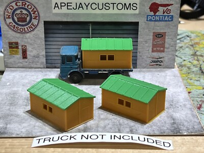 Vintage Matchbox Lesney No 60 Blue Site Hut Truck (2 HUTS