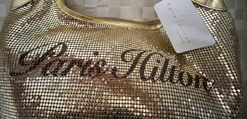 Bolso hobo en mesh dorado de Paris Hilton (Vintage/2000) - Imagen 3 de 12