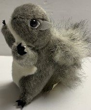 Folkmanis Soft Full Body Squirrel Finger Puppet Grayish Brown White Body 5