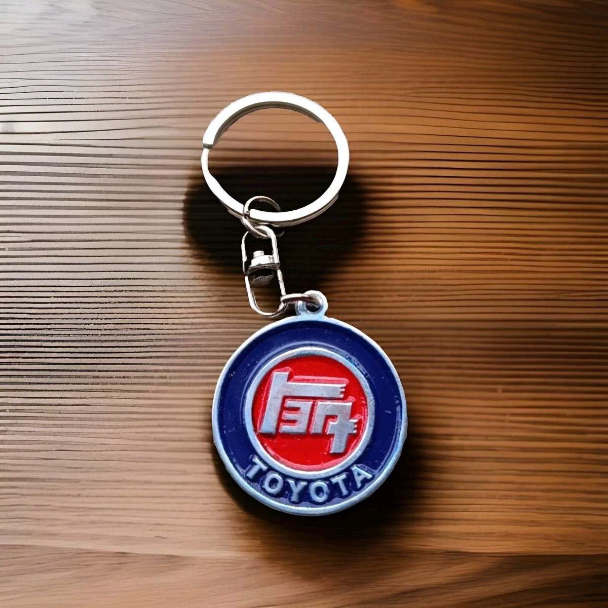 Vintage TOYOTA LOGO Auto Car Key chain 1950-1980 TEQ LOGO (2 side