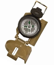 Military Compass - Liquid Filled Outdoor Hiking Camping Tan Marching Compasses