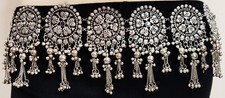 Belly Dance HipScarf Skirt Gypsy Medallion Jewelry Kuchi Statement VIntage Boho