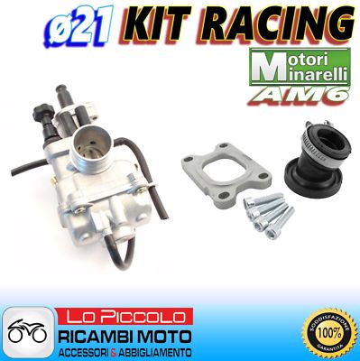 Racing Carburetor Polini CP ø21 + Manifold Malaguti Drakon - XSM 50 AM6