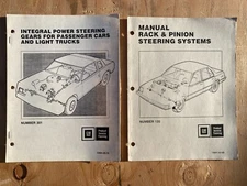 2 GM Product Service Information Manuals: POWER STEERING-RACK PINION SAGINAW 87