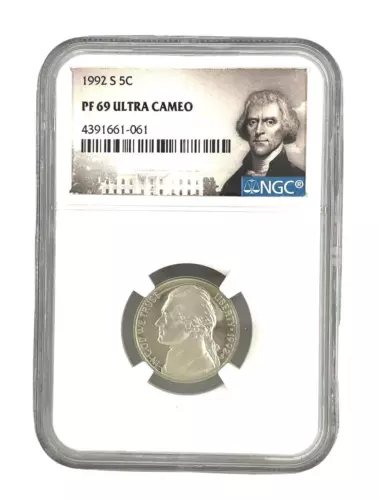 1992-S Jefferson Nickel 5c  NGC PR 69 ULTRA CAMEO