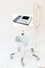 Gas Spring varieble Height EKG Cart Edan SE-12/1200 w/ cable arm, device cups