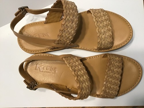Kork-Ease Korks Womens 8M Sandals Tan Braided Straps Vegan Flat Shoes EUC - Picture 6 of 8