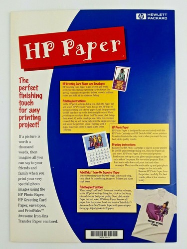HP Iron On Transfer Paper Kit with Photo Paper, Greeting Card Paper & Envelopes