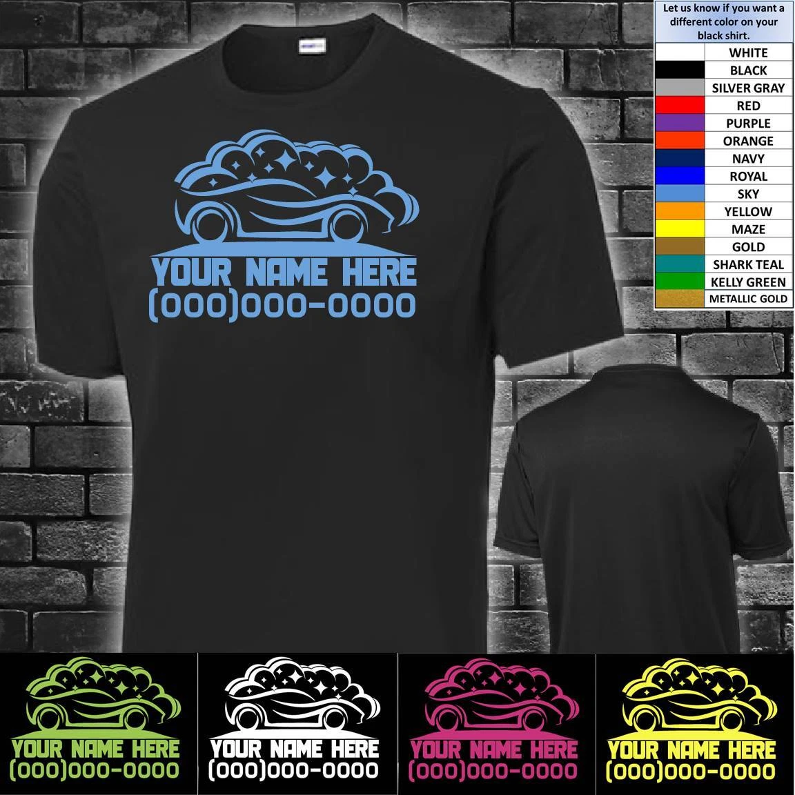 T shirt car clearance wash