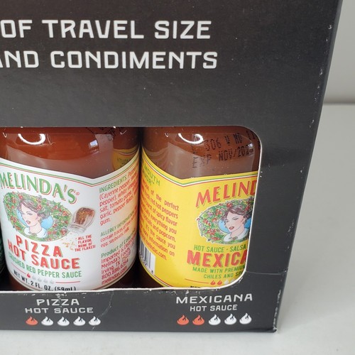 Melinda’s Mini Liquid Spice Rack Set 10 Sauces Wings Pizza Ghost Spicy .2 fl oz - Picture 11 of 19