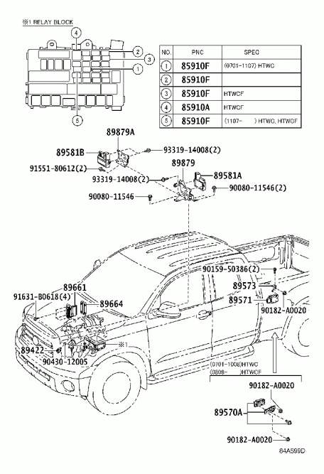 Toyota Land Cruiser Sequoia Tundra OEM 89581-34051 Air Injection Control Driver - Imagem 4 de 4