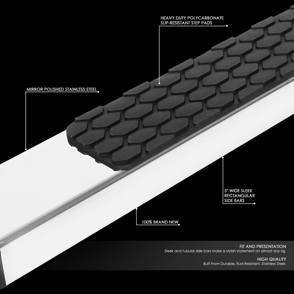 PARA FORD F250-F550 SUPER DUTY 99-16 CABINA EXTENDIDA ESTRIBERAS BARRA PLANA 5" Foto 2 de 4