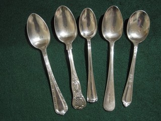 PENNSYLVANIA PRR SILVER PLATED RAILROAD DINING CAR SPOONS 5 DIFFERENT