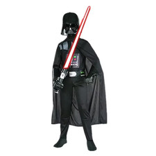 Kids Darth Vader Costume Mask Cape Jumpsuit Star Wars Fancy Dress Outfit