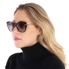 Longchamp Grey Gradient Cat Eye Ladies Sunglasses LO627S 001 57 LO627S 001 57