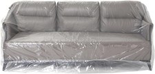 Plastic Sofa Couch Cover,96 x 42 x 62 Inch Plastic Furniture Covers for Moving,W