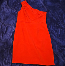 NWT Express Red One-Shoulder Asymmetrical Cocktail Dress Zip Sz 16 Formal