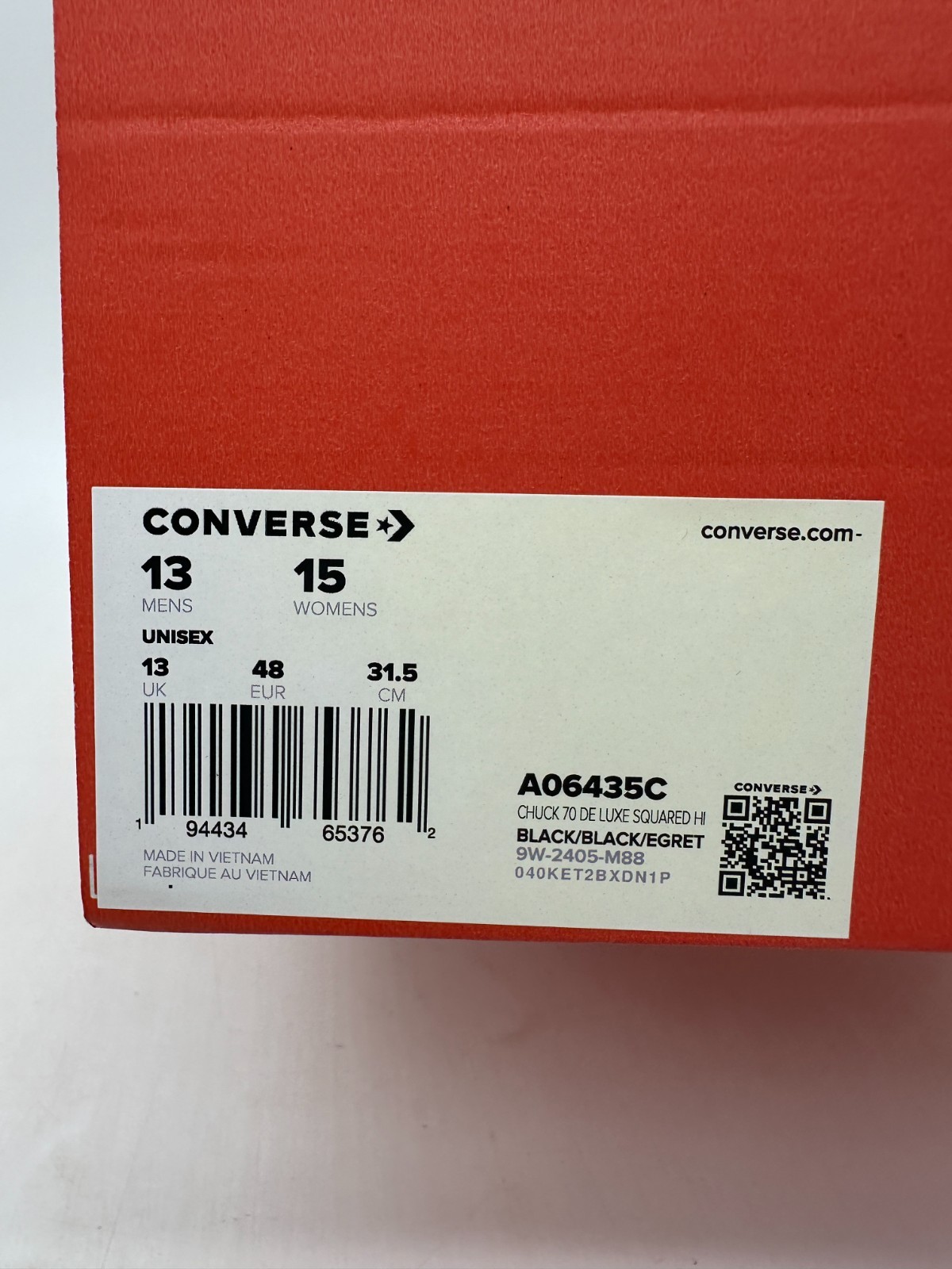 Converse Chuck 70 De Luxe Squared Men's Size 13 Black Athletic Shoes A06435C thumbnail 6