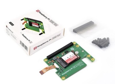 Raspberry Pi 256GB SSD Kit, for Raspberry Pi 5 (Plus a bonus extra Rasp Pi HAT+)