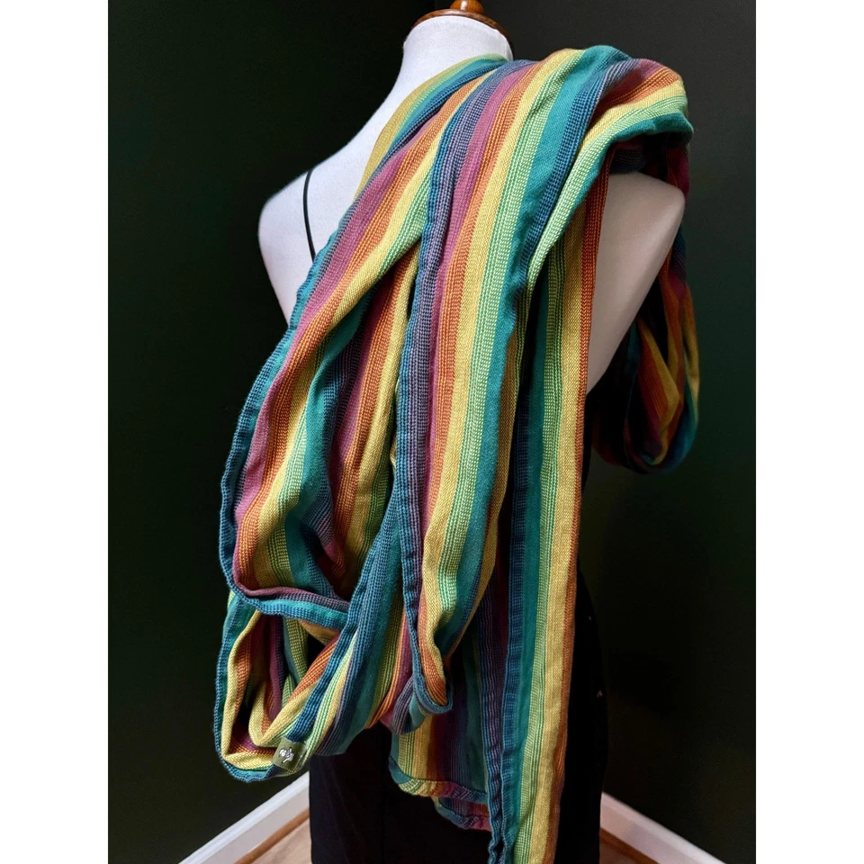 Portabebés Lenny Lamb arco iris tejido a rayas 100 % algodón Foto 2 de 4