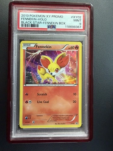 Pokemon Fennekin - Black Star Holo Promo XY02 PSA 9 Mint - Pop 2 - None Higher