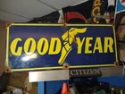 LARGE RARE VINTAGE MICHELIN TIRES CHEVROLET FORD MOPAR 2FT PORCELAIN METAL SIGN