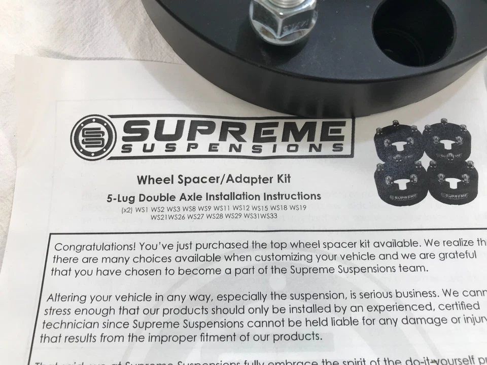 Комплект адаптеров прокладок для колес Supreme Suspension 1,5 дюйма (4) никогда не использовались. 4 шт. - Изображение 3 из 4