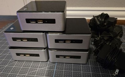 Lot of 5 - Intel NUC NUC6i5SYH Mini PC i5-6260U - 8GB RAM - 250GB SSD - No OS