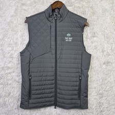 The Bay Golf Club Greyson Yukon X-Lite Quilter Puffer Vest Uomo S Grigio Full Zip