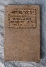 #Automobilia# Carte Taride (pour cyclistes et automobiles) Environs de Paris